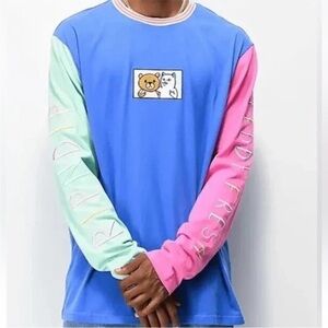 Ripndip X Teddyfresh 2.0 colorblock Long Sleeve Graphic Tee